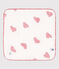 MUSELINA DE GASA DE ALGODÓN CON CORAZÓN PARA BEBÉ blanco MARSHMALLOW/rojo TERKUIT