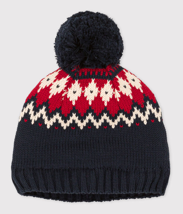 Gorro de lana para beb&eacute; azul/multicolor