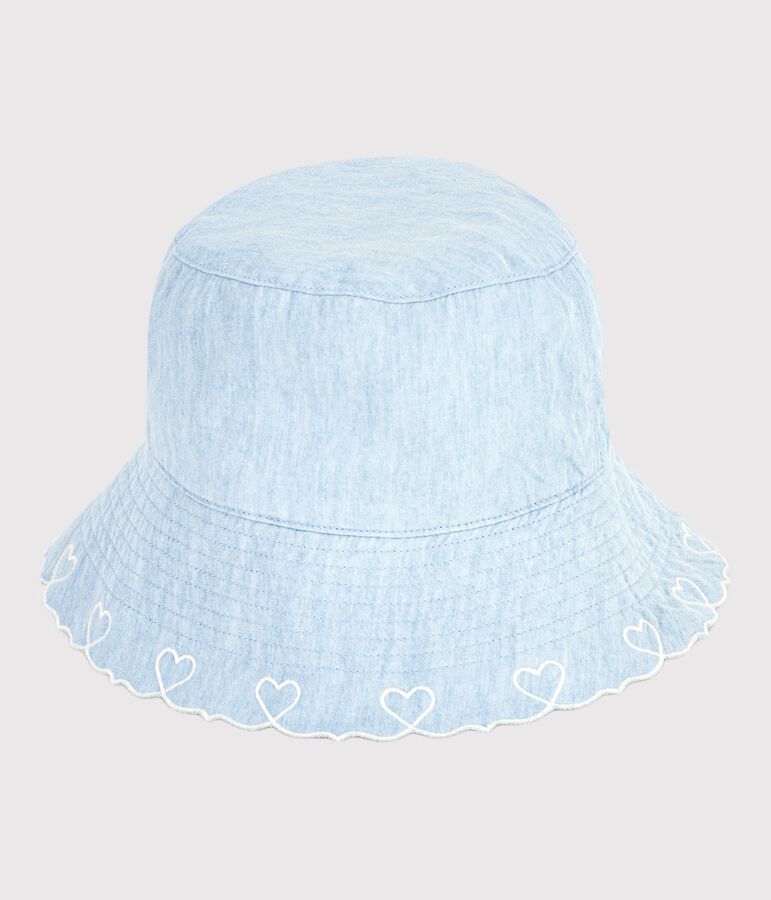 Gorro infantil de chambray azul