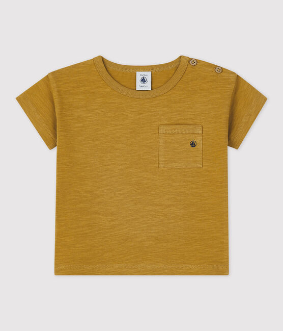 Camiseta de manga corta lisa de jersey de bebé amarillo ISTRE