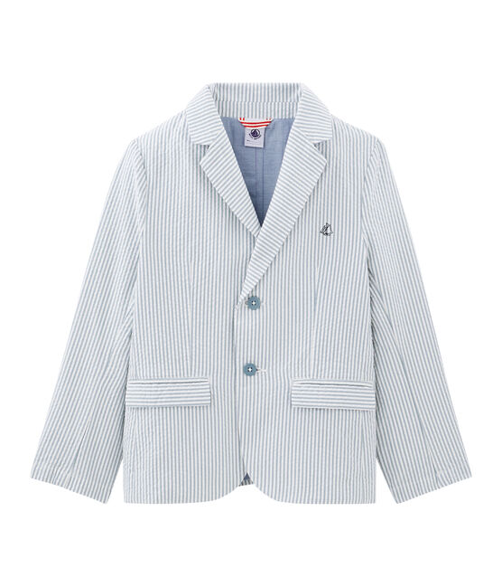 Chaqueta infantil para niño azul FONTAINE/blanco MARSHMALLOW