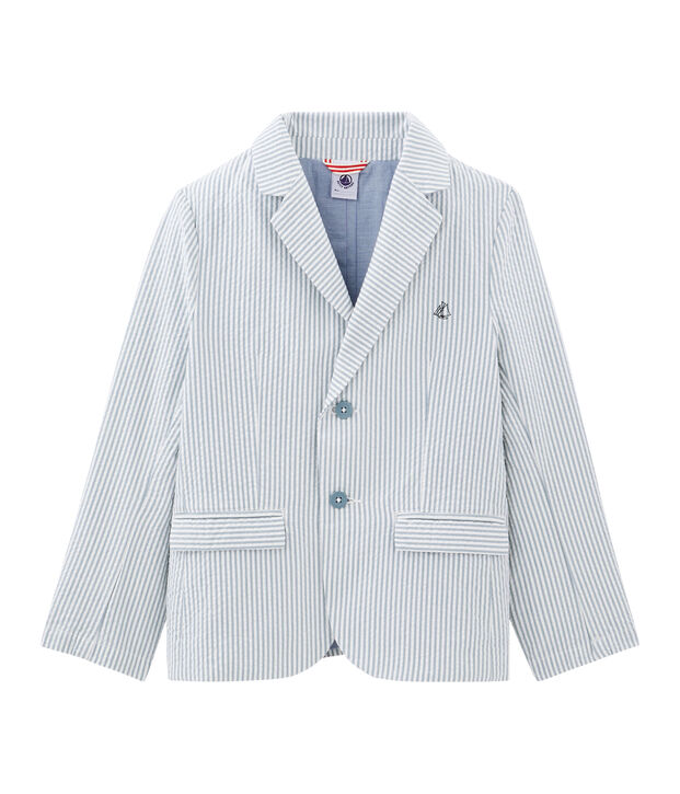 Chaqueta infantil para ni&ntilde;o azul/blanco