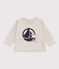 Sudadera Petit Bateau X Snoopy de felpa para bebé gris BELUGA CHINE