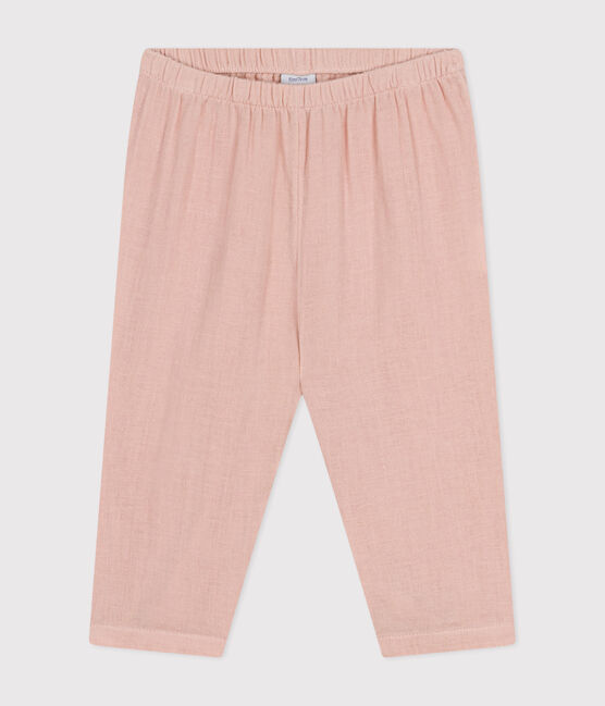 Pantalón de gasa de algodón para bebé rosa SALINE