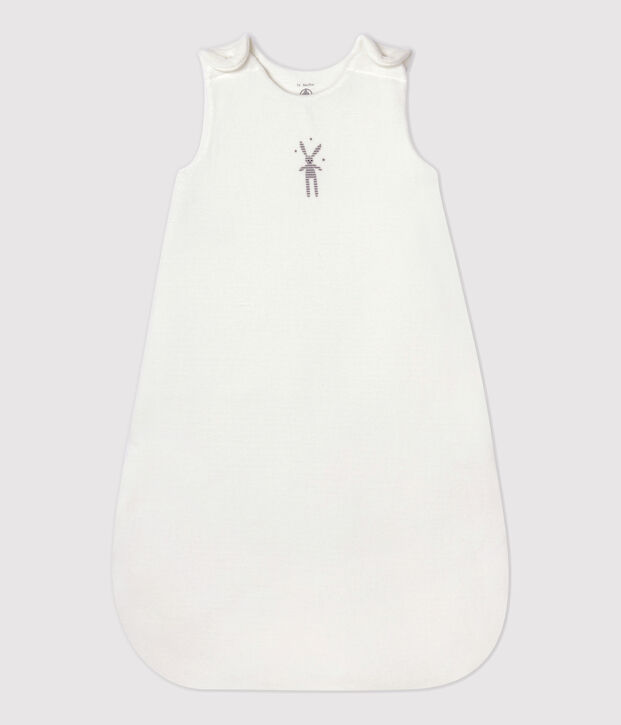 Saco de terciopelo para beb&eacute; blanco