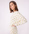 Pijama de algodón con estampado de corazones dorados para mujer MILK/ DORE