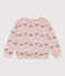 Sudadera de felpa para niña rosa SALINE/blanco MULTICO