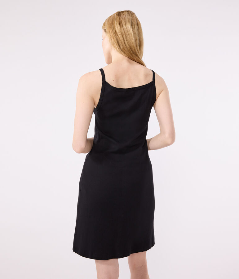Camis&oacute;n de algod&oacute;n para mujer negro