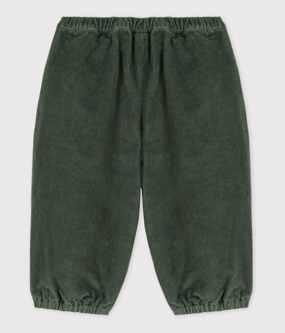 Pantalón de pana para bebé verde VALLEE