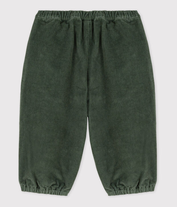 Pantal&oacute;n de pana para beb&eacute; verde