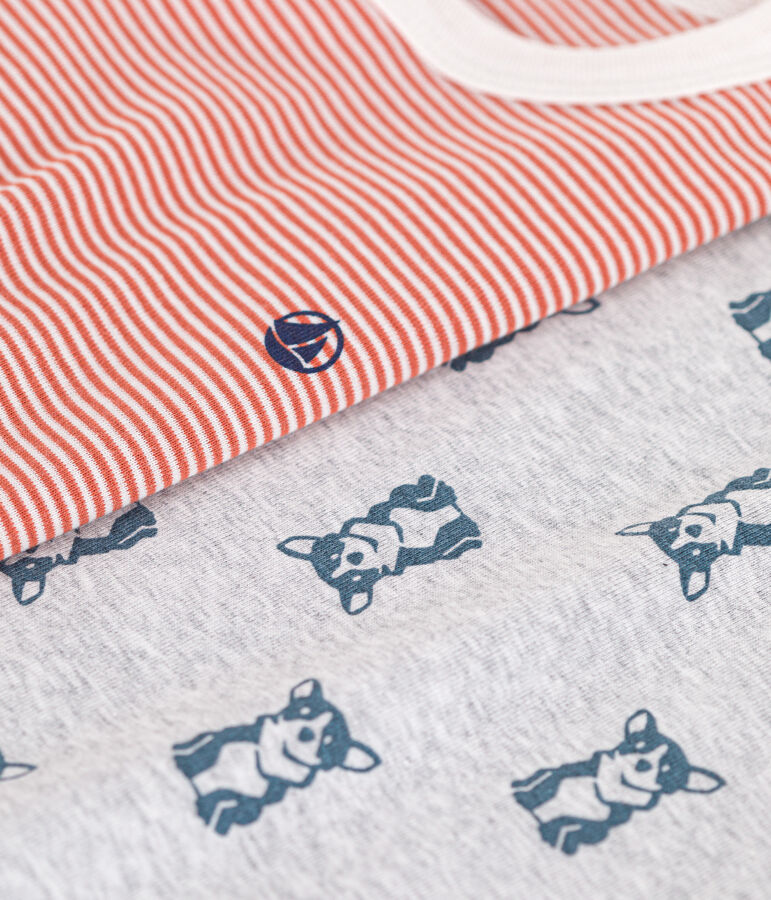 Juego de 2 pijamas infantiles de algod&oacute;n multicolor