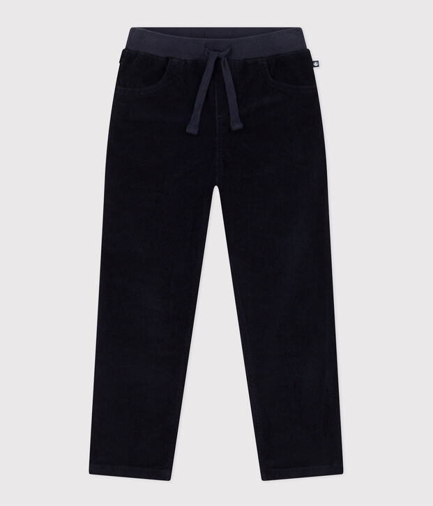 Pantal&oacute;n recto de terciopelo medio de ni&ntilde;a / ni&ntilde;o SMOKING
