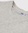 Camiseta RECTA con cuello redondo de algodón orgánico de mujer gris BELUGA CHINE