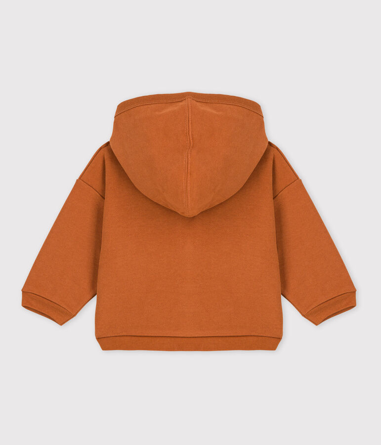 Sudadera con capucha de beb&eacute; marron ECUREUIL