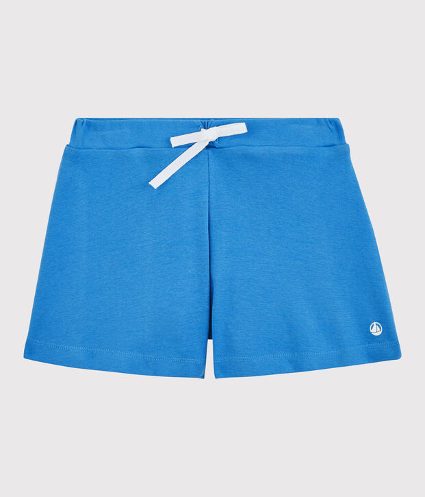 Shorts de algod&oacute;n de ni&ntilde;a azul