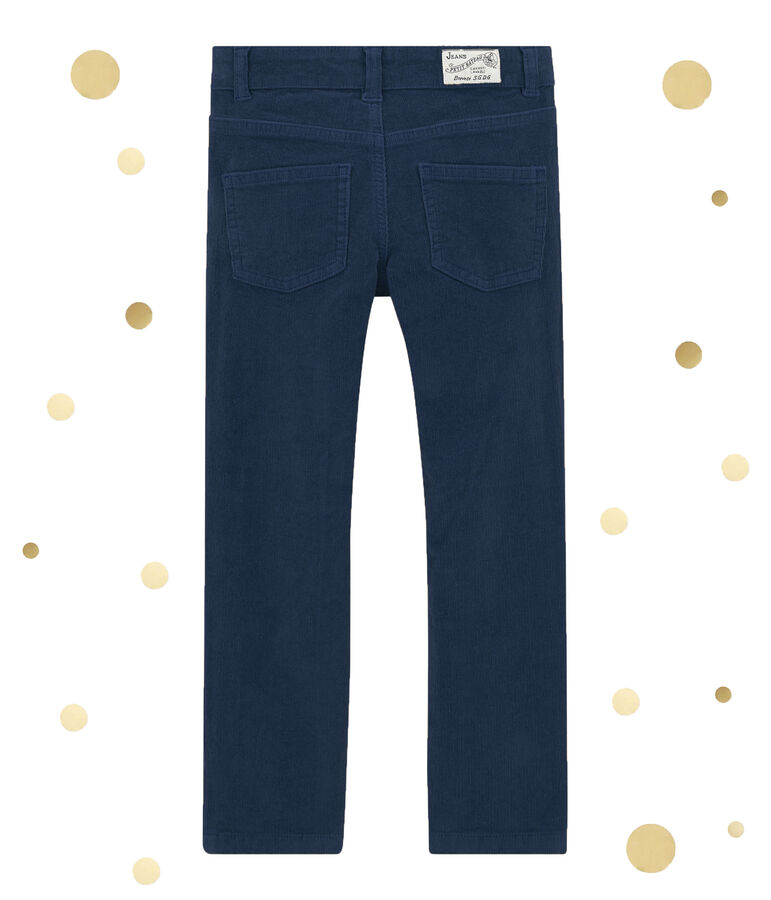 Pantal&oacute;n de pana para ni&ntilde;o azul