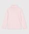 Camiseta infantil de cuello alto de algod&oacute;n a rayas rosa/rosa