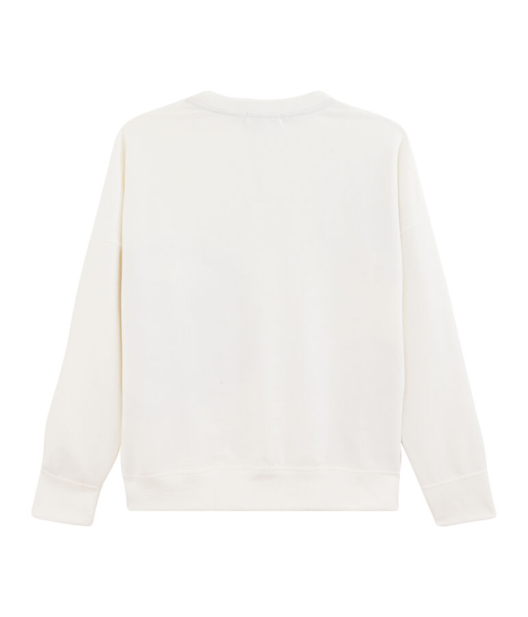 Sudadera con logotipo para mujer blanco MARSHMALLOW/violeta REAL