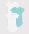 Lot de 3 bodies manches courtes en coton multicolor