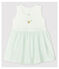 Vestido-body de vichy de bebé niña de algodón ecológico blanco MARSHMALLOW/azul HAITI