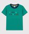 Camiseta de manga corta de algodón de niño verde GAZON