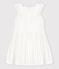 Vestido de celebración de popelina de niña blanco ECUME