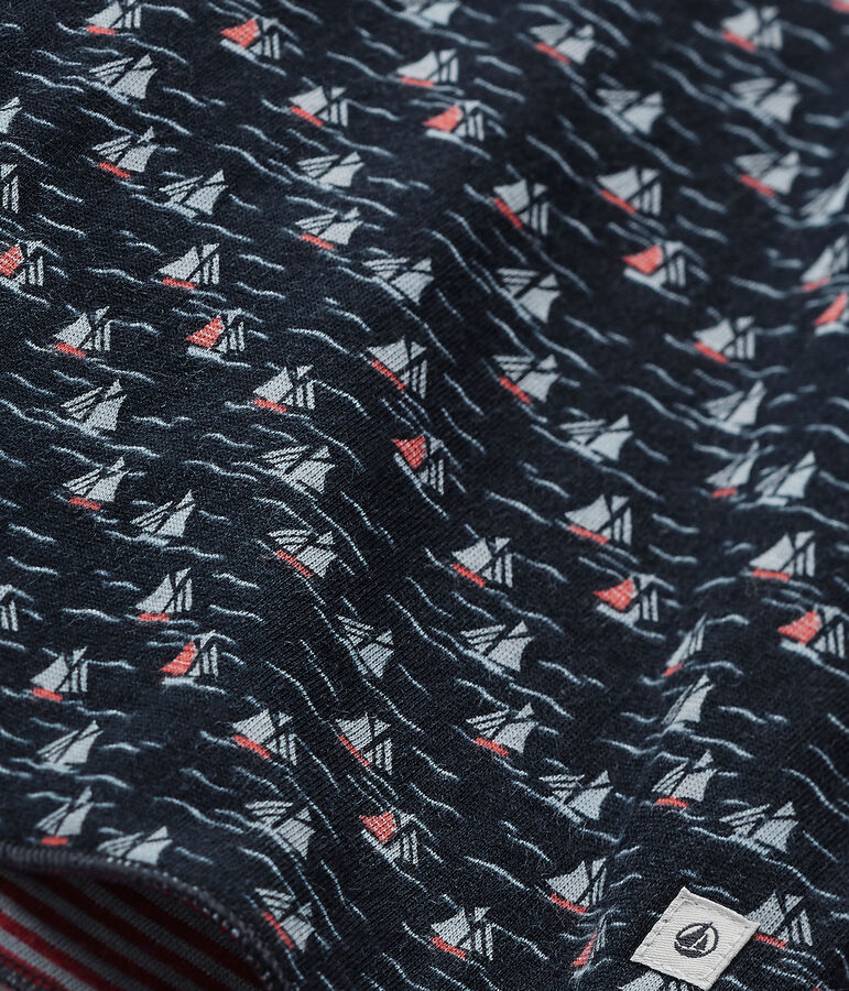 Pijama reversible para ni&ntilde;o azul SMOKING/blanco MULTICO