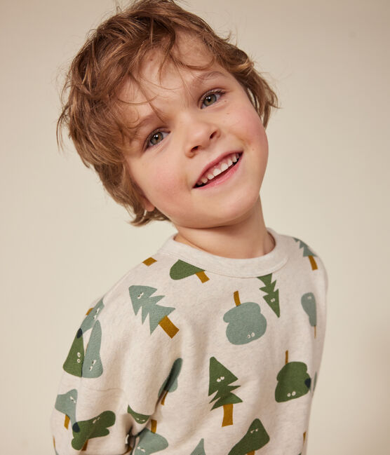 Sudadera de felpa para niño beige MONTELIMAR/blanco MULTICO