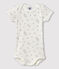 Body con estampado de pajarito de bebé niña blanco MARSHMALLOW/blanco MULTICO