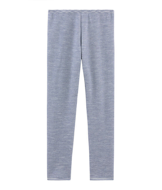 Leggings cálidos para mujer azul MEDIEVAL/blanco MARSHMALLOW