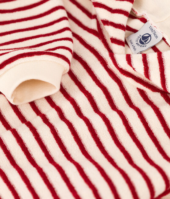 Sudadera con capucha de rizo de bebé blanco AVALANCHE/ STOP