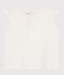 Blusa sin mangas de algodón para bebé blanco MARSHMALLOW