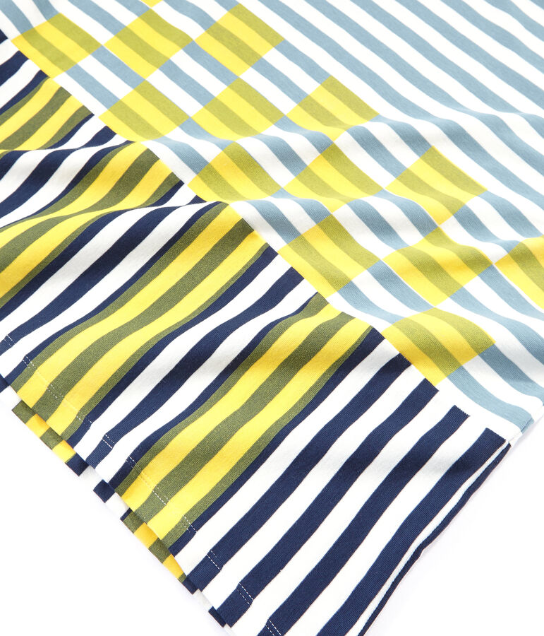 Camiseta manga corta gr&aacute;fica unisex blanco/multicolor