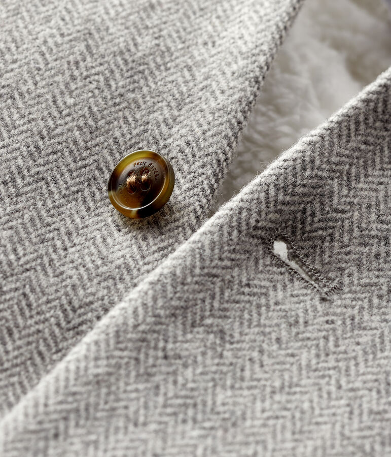 Abrigo de lana para beb&eacute; ni&ntilde;o gris