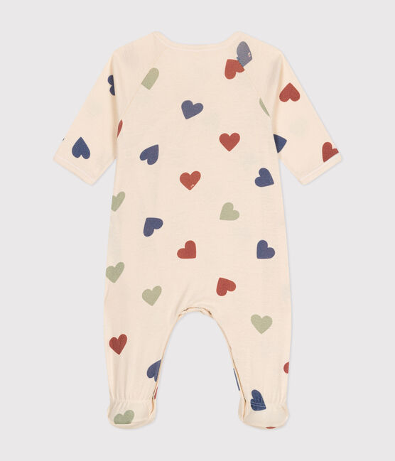 Pijama de algodón con corazones para bebé blanco AVALANCHE/ MULTICO