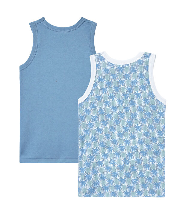 Lote de 2 camisetas sin mangas para ni&ntilde;o blanco