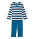 Pijama en jersey rayado para niño