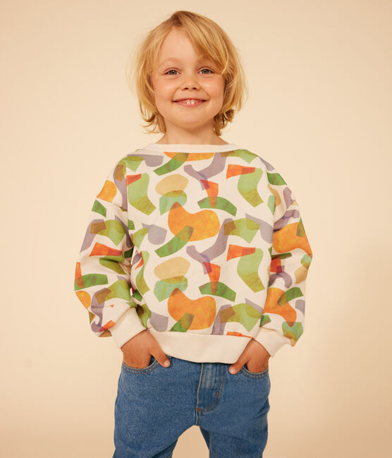 Sudadera estampada de muletón para niño blanco AVALANCHE/ MULTICO