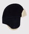 Gorro «chapka» infantil de terciopelo y borreguito azul SMOKING