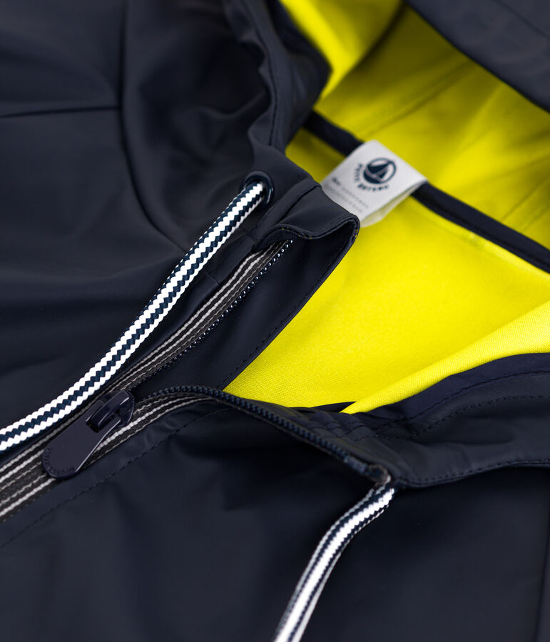 Chubasquero largo y bicolor para mujer azul SMOKING