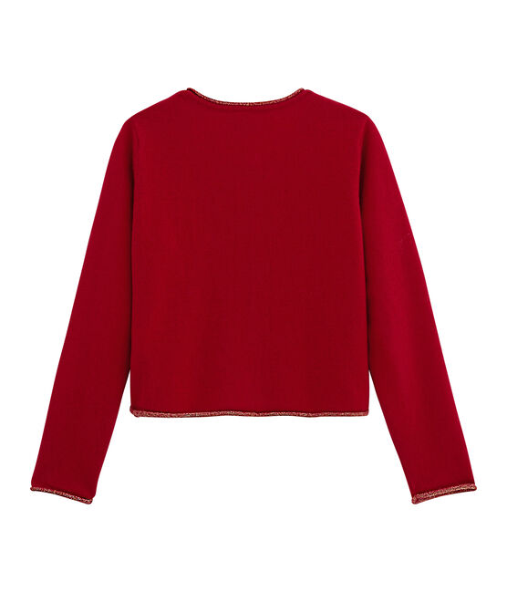 Cárdigan de punto para niña rojo TERKUIT
