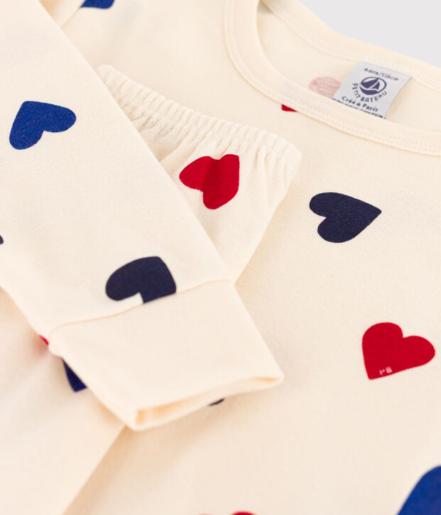 Pijama de algod&oacute;n para ni&ntilde;o/ni&ntilde;a crudo/multicolor