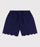 Shorts infantiles de algod&oacute;n liso azul SOIR