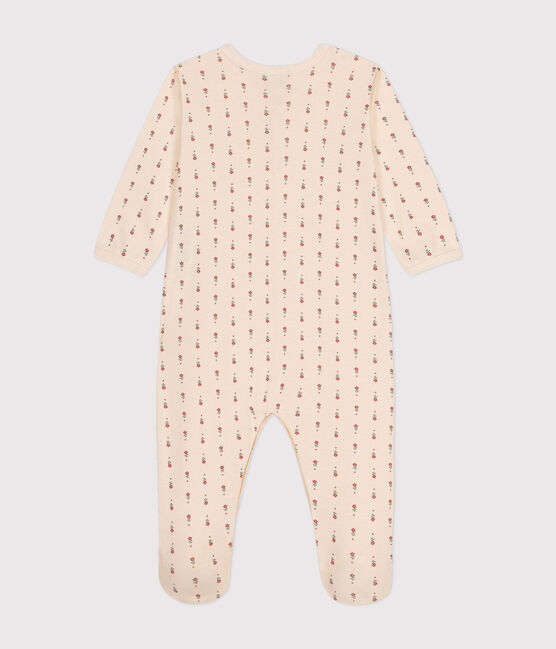 Pijama de algodón con estampado de flor para bebé blanco AVALANCHE/ MULTICO