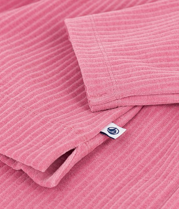 Pijama de terciopelo liso para mujer rosa