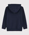 Sudadera con cremallera y capucha de algodón de niño azul SMOKING