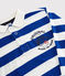 Polo de manga larga de punto de niño azul SURF/blanco MARSHMALLOW