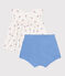 Conjunto de dos piezas de algodón con blusa con volante para recién nacido blanco MARSHMALLOW/blanco MULTICO