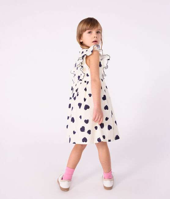 Vestido infantil de algodón sin mangas azul MILK/ SOIR