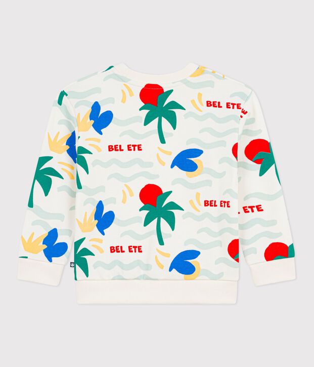 Sudadera infantil de algod&oacute;n con estampado crudo/multicolor